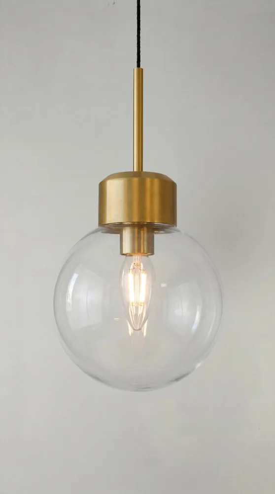 מנורת תלייה אופל וינטג'; E14 זכוכית 20 ס";מ שקופה