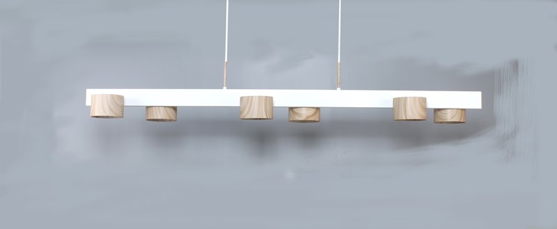 מנורת תלייה NIKO LINEAR 72W WHITE-WOOD