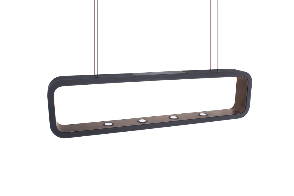 מנורת תלייה גייט GATE 50W WOOD COFFEE עם 2 הדלקות