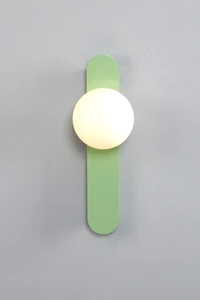 OVAL קיר עם כדור זכוכית חלבי 12 ס"מ G9 10W