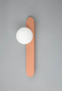 OVAL מנורה צמודת קיר עם כדור זכוכית חלבי 12 ס"מ G9 10W