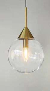 מנורת תלייה אופל וינטג' E14 זכוכית 20 ס"מ שקופה