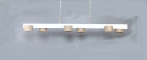 מנורת תלייה NIKO LINEAR 72W WHITE-WOOD