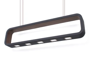 מנורת תלייה גייט GATE 50W WOOD COFFEE עם 2 הדלקות
